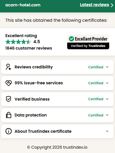 Acorn Hotel Reviews Certificate